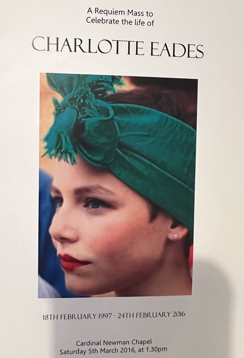 alexeades1's tweet photo. 9 Years ago today Charlotte's brain tumour journey raising awareness

18.2.97 - 24.2.2016

Charlotte’s funeral was on 5th March 2016. The chapel was filled to capacity. I was told there wasn’t a dry eye.

I asked for her to be dressed in her beautiful pink dress, the same one she wore when she spoke to the Year 10s about cancer in 2015. Underneath, she wore a Harrods T-shirt she had ordered but never got to wear.

She left this world in the high heels she had chosen for her 19th birthday.

Christmas was always her favorite time, so I placed her stocking beside her, along with Marmalade (Miles' teddy that he gave to Charlotte), a book on cats from Miles, and a small cuddly hedgehog. The hedgehog had been given to her by the school matron when Charlotte was in Year 6 to keep her safe.

A final touch was the Chanel powder compact she bought on our last trip to Brighton the month before.

We chose a simple wicker casket. Miles picked the flowers three single white roses and small posies near the handles. One piece of music played was From the Morning by Nick Drake.

Brain cancer took Charlotte at just 19 years and 5 days; she never stood a chance.

We’re fighting to change that for others.

If you can donate, we would be so grateful. But even a simple RT helps more than you know. We are a self funding charity so 100% goes to brain tumour research at Charlotte's LAB KCH. Thank you.

https://t.co/Ox60Th4Z4V

https://t.co/1Glfm9fdDd