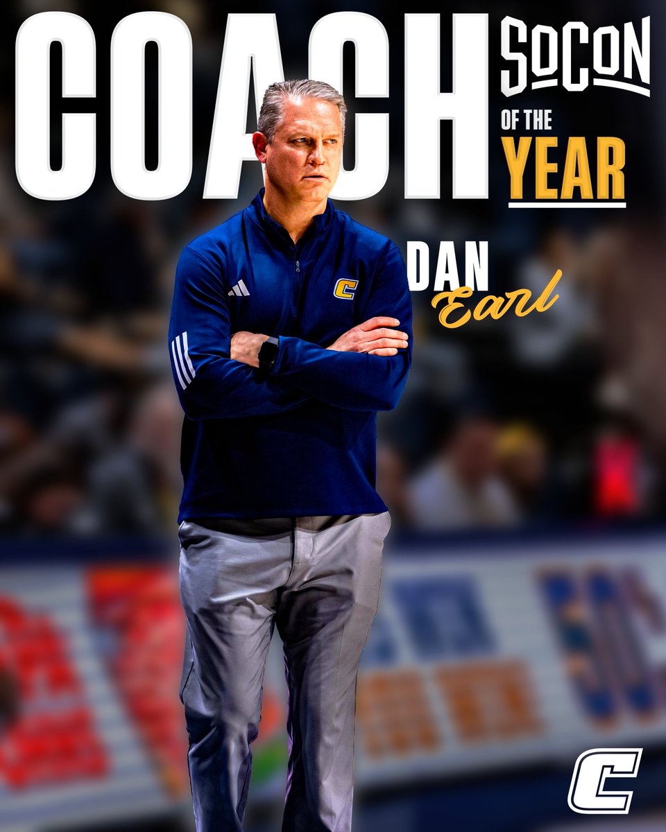 Chattanooga Basketball (@gomocsmbb) on Twitter photo π₯ ππ¨ππ¨π§ ππ¨πππ‘ π¨π ππ‘π ππππ« π₯
Leading our program to a historic regular season, Dan Earl has been voted as the <a href="/SoConSports/">The Southern Conference</a> Anton Foy Coach of the Year β
π gomocs.com/news/2025/3/5/β¦
#GoMocs π₯ ππ¨ππ¨π§ ππ¨πππ‘ π¨π ππ‘π ππππ« π₯
Leading our program to a historic regular season, Dan Earl has been voted as the <a href="/SoConSports/">The Southern Conference</a> Anton Foy Coach of the Year β
π gomocs.com/news/2025/3/5/β¦
#GoMocs