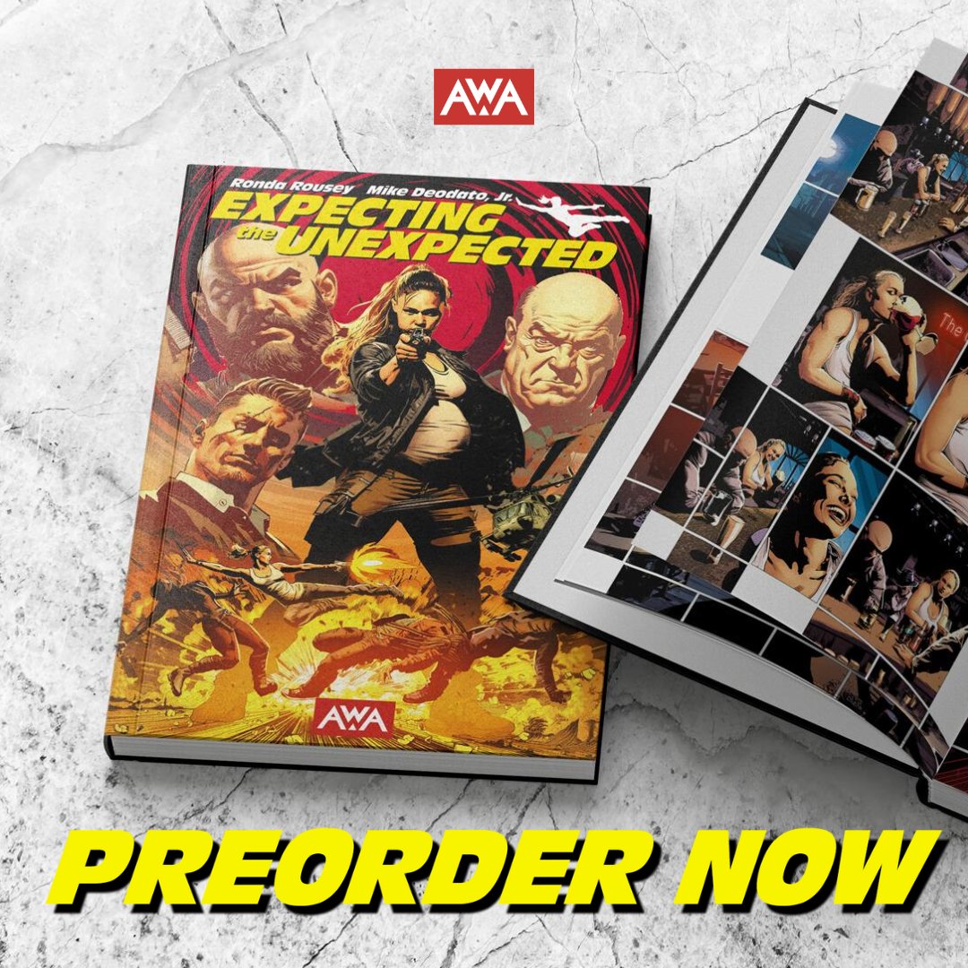 Have you preordered @rondarousey's #ExpectingTheUnexpected yet? There are still a few limited edition covers you can get your hands on! (We like the Frank Cho wraparound cover a whole lot) ronda-rousey.backerkit.com/hosted_preorde…