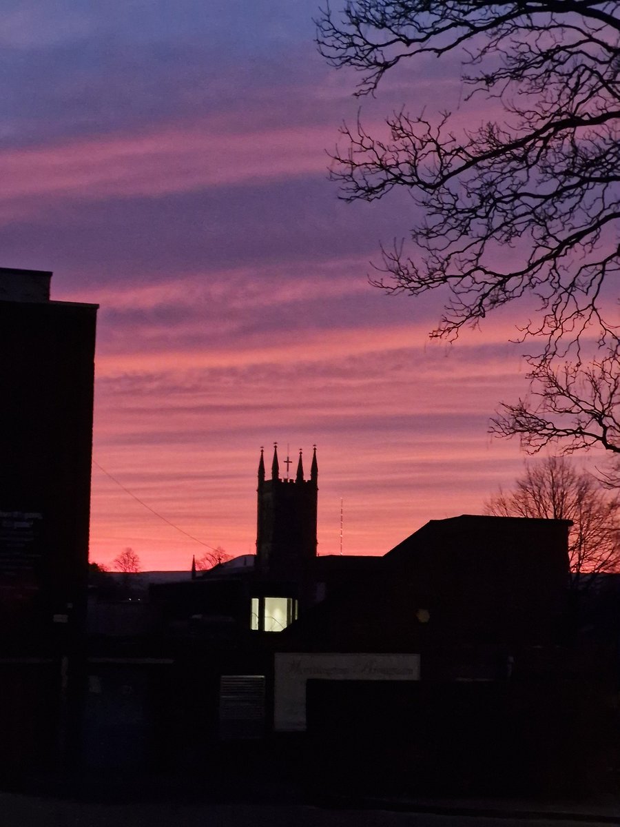 Colourful sky over Chorley this morning <a href="/InChorley/">Chorley in Pictures</a> <a href="/StormHour/">#StormHour</a>