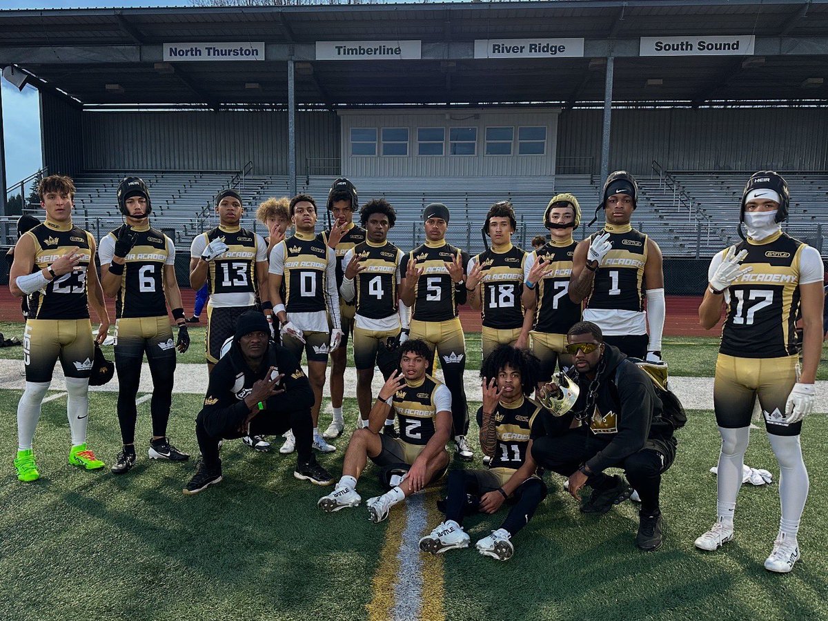 HEIR Academy - Football (@heirfootball) on Twitter photo Congrats to the High School division undefeated champions #HeirBlack. They haven’t lost a single game in the <a href="/The7on7NW/">7on7 Association</a> this season and are on a roll.
TOURNAMENT MVP:
<a href="/Tristanbaker21/">Tristanbaker2</a>
#ThisIsHEIR 👑 // #BowDown 👑 // #HeirBoyz 🗣👑
#HeirFootball 👑 Congrats to the High School division undefeated champions #HeirBlack. They haven’t lost a single game in the <a href="/The7on7NW/">7on7 Association</a> this season and are on a roll.
TOURNAMENT MVP:
<a href="/Tristanbaker21/">Tristanbaker2</a>
#ThisIsHEIR 👑 // #BowDown 👑 // #HeirBoyz 🗣👑
#HeirFootball 👑