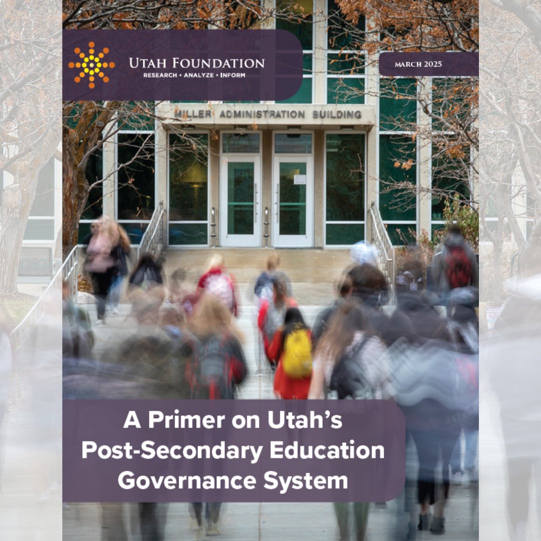Each state has a unique college governing structure. Utah’s is perhaps one of the most unique. This reportcan  be used as a guide to better understand education governance. Read the report here: utahfoundation.org/reports/a-prim…