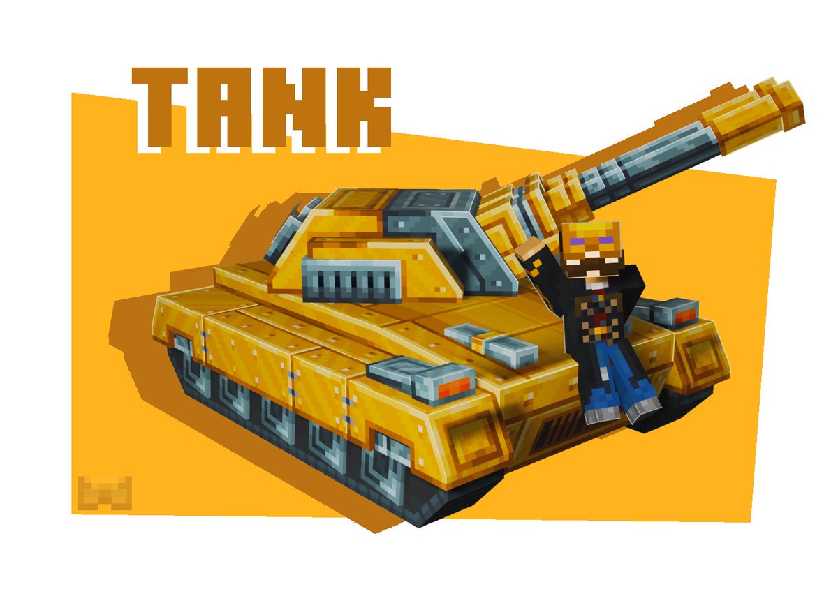 Immagine driving over a village in game with this 

#minecraft #Minecraft #Blockbench #pixelart #lowpoly #Pixelart #blockbench #minecraftmodel #tank #blender