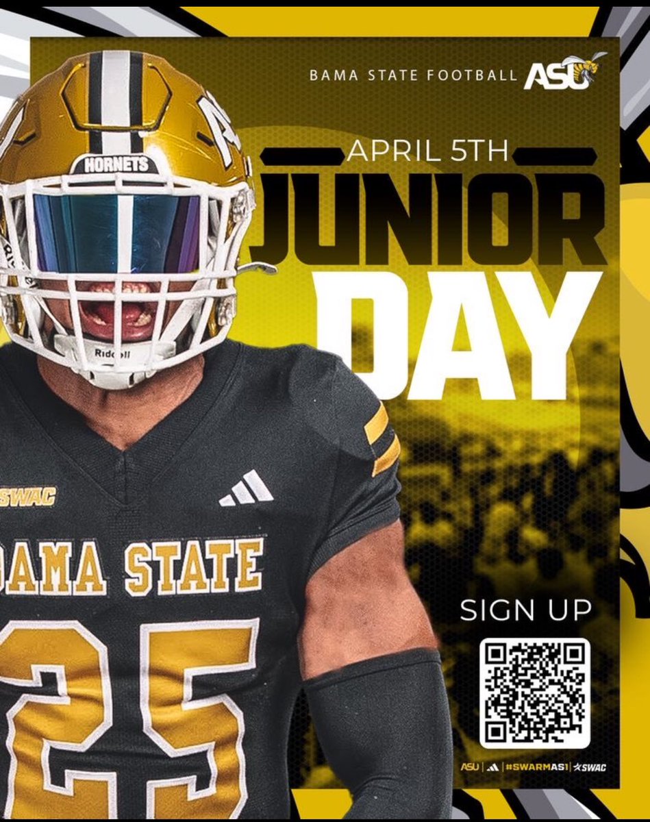 Bryson “B rigg” Riggins (@brysonriggins13) on Twitter photo I’m very excited to be going to Junior Day at <a href="/BamaStateFB/">Alabama State Football</a> on April 5th. <a href="/Coach_Jlew/">Coach Juwan Lewis</a> <a href="/erob50/">Coach Eddie Robinson Jr.</a> <a href="/CoachBarnette/">Chris Barnette</a> <a href="/CoachStephenO/">Stephen Oglesby</a> <a href="/Gabby_The_GOAT/">Gabby Spencer</a> <a href="/ig_barnes/">Coach Brandon Barnes</a> <a href="/Coach_Griggs/">Coach Dillon Griggs</a> <a href="/CoachCardwe11/">Christian Cardwell</a> <a href="/RCWarriorsFB/">Russell County High Football</a> <a href="/PrepRedzoneAL/">Prep Redzone Alabama</a> <a href="/AL6AFootball/">Alabama6AFootball</a> <a href="/TorranceMarable/">CJ Marable</a> <a href="/CJacksonPRZ/">Connor Jackson</a> <a href="/QBHitList/">QBHitList.com</a> <a href="/SouthernCharmSp/">Southern Charm Sports</a> I’m very excited to be going to Junior Day at <a href="/BamaStateFB/">Alabama State Football</a> on April 5th. <a href="/Coach_Jlew/">Coach Juwan Lewis</a> <a href="/erob50/">Coach Eddie Robinson Jr.</a> <a href="/CoachBarnette/">Chris Barnette</a> <a href="/CoachStephenO/">Stephen Oglesby</a> <a href="/Gabby_The_GOAT/">Gabby Spencer</a> <a href="/ig_barnes/">Coach Brandon Barnes</a> <a href="/Coach_Griggs/">Coach Dillon Griggs</a> <a href="/CoachCardwe11/">Christian Cardwell</a> <a href="/RCWarriorsFB/">Russell County High Football</a> <a href="/PrepRedzoneAL/">Prep Redzone Alabama</a> <a href="/AL6AFootball/">Alabama6AFootball</a> <a href="/TorranceMarable/">CJ Marable</a> <a href="/CJacksonPRZ/">Connor Jackson</a> <a href="/QBHitList/">QBHitList.com</a> <a href="/SouthernCharmSp/">Southern Charm Sports</a>