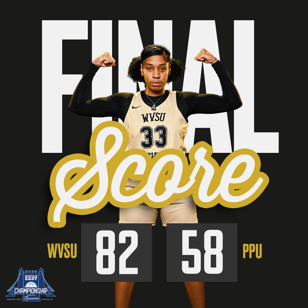 WVSU Athletics (@wvsu_gojackets) on Twitter photo W-🏀 | WVSU 82, Point Park 58
🟡 E. Fortenberry - 11 Points, 11 Rebounds, 2 Blocks
⚫️ B. Goins - 15 Points, 5 Rebounds
🟡 L. Olatunji - 13 Points, 11 Rebounds, 1 Steal
Up next: 3/6 vs. WV Wesleyan at 12:00pm
#GOSTATE 🐝 W-🏀 | WVSU 82, Point Park 58
🟡 E. Fortenberry - 11 Points, 11 Rebounds, 2 Blocks
⚫️ B. Goins - 15 Points, 5 Rebounds
🟡 L. Olatunji - 13 Points, 11 Rebounds, 1 Steal
Up next: 3/6 vs. WV Wesleyan at 12:00pm
#GOSTATE 🐝