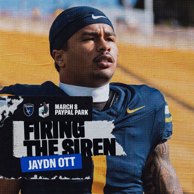 San Jose Earthquakes (@sjearthquakes) on Twitter photo O-T-T-T-O-G-O! ๐จ
Quakes got <a href="/THEJAYDNOTT/">Jaydn Ott๐ผ๐ธ</a> to goโฆthis Saturday for College Night! Come watch <a href="/CalFootball/">Cal Football</a>โs All-American candidate and 2023 conference rushing champ Fire The Siren! O-T-T-T-O-G-O! ๐จ
Quakes got <a href="/THEJAYDNOTT/">Jaydn Ott๐ผ๐ธ</a> to goโฆthis Saturday for College Night! Come watch <a href="/CalFootball/">Cal Football</a>โs All-American candidate and 2023 conference rushing champ Fire The Siren!
