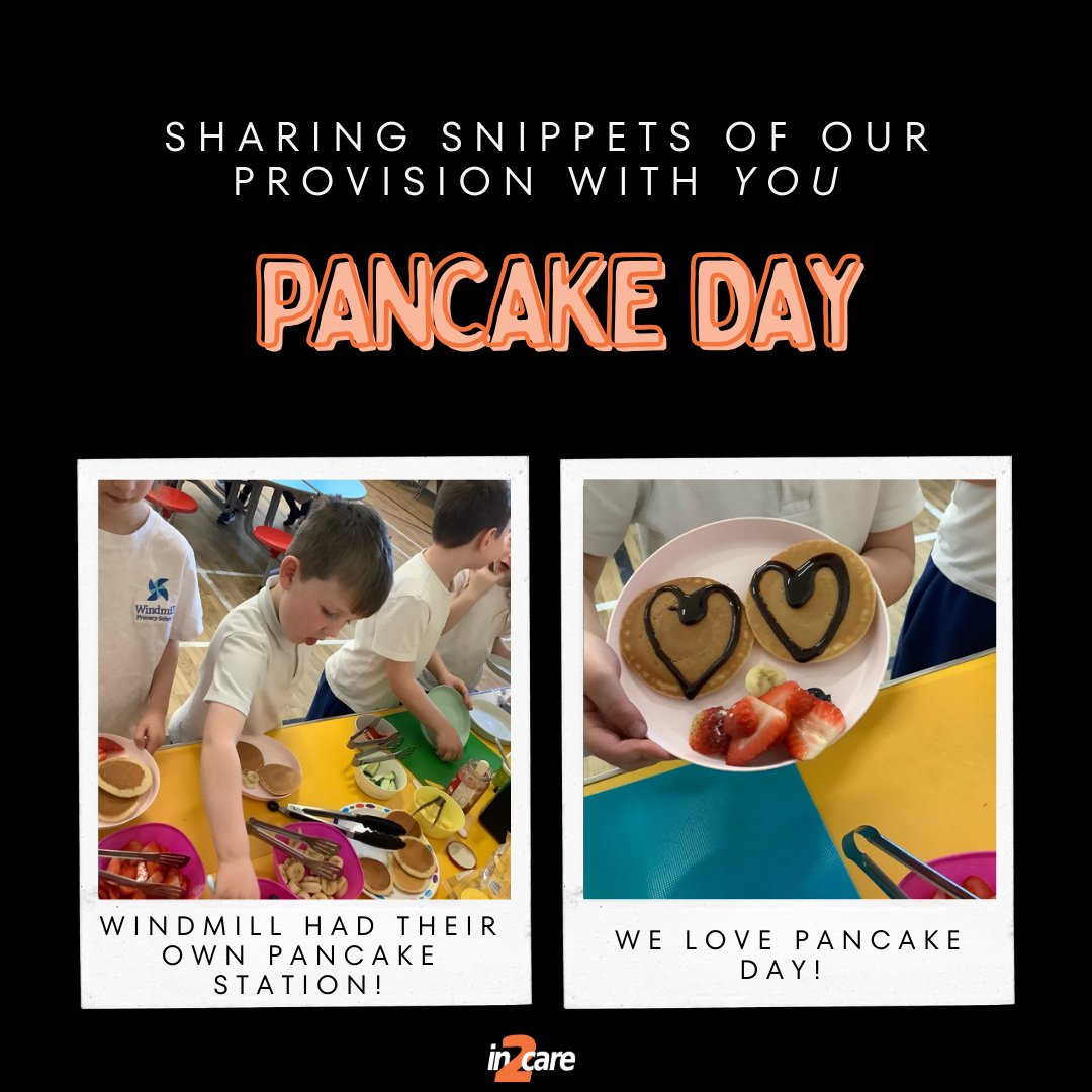 in_2_care's tweet photo. Pancake Day Fun! 🥞

Our Clubs had a special treat on Shove Tuesday! 

@Windmill_Sch had their own Pancake topping station! 
@WildmoorHeath  had a Pancake Banquet! 
@PriorySch  used their fruit toppings to make Pancake faces!

Whats your favourite toppings? 🥞🍋 https://t.co/exkyYryTUF