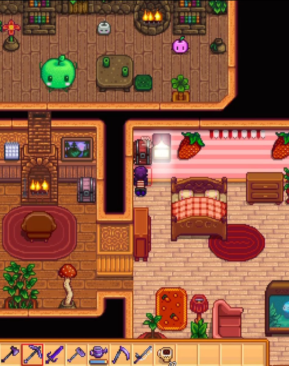 WalterRohrich's tweet photo. @ConcernedApe After Penny's 14-heart event and her decorations this chest can't be removed from the wall. Had hoped it would've been fixed with the latest patch but it's still stuck there. Tried everything.. any ideas or maybe another fix? on switch https://t.co/O5SpHvWdUi