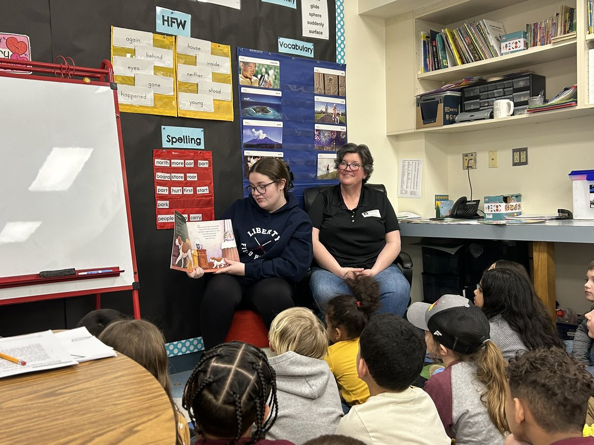 Calypso1stGrade's tweet photo. Today we had special guests join us  at Calypso for Read Across America Week. Our students got to listen to stories from Dr. Silva, Eric Fontanez, Dr. Anthes, Shannon Patrick and Molly. Thank you for coming to Calypso! We appreciate you.@CalypsoES @CalypsoPTC @BethlehemAreaSD https://t.co/VWad8rd4tp