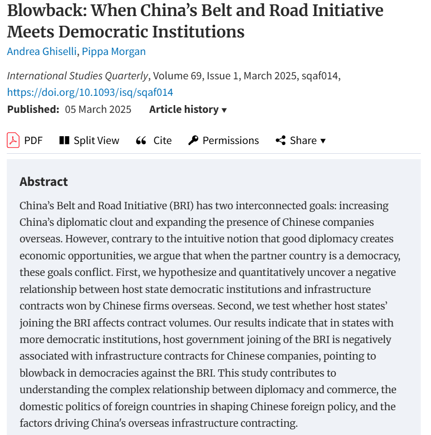 Andrea Ghiselli (@aghisellichina) on Twitter photo 🚨New article!🚨
Very happy to share the link to the article that <a href="/Pippa_A_M/">Pippa Morgan</a> and I have just published in <a href="/ISQ_Jrnl/">International Studies Quarterly</a>
🔗academic.oup.com/isq/article/69…
Feel free to contact me if you do not have access. 🚨New article!🚨
Very happy to share the link to the article that <a href="/Pippa_A_M/">Pippa Morgan</a> and I have just published in <a href="/ISQ_Jrnl/">International Studies Quarterly</a>
🔗academic.oup.com/isq/article/69…
Feel free to contact me if you do not have access.