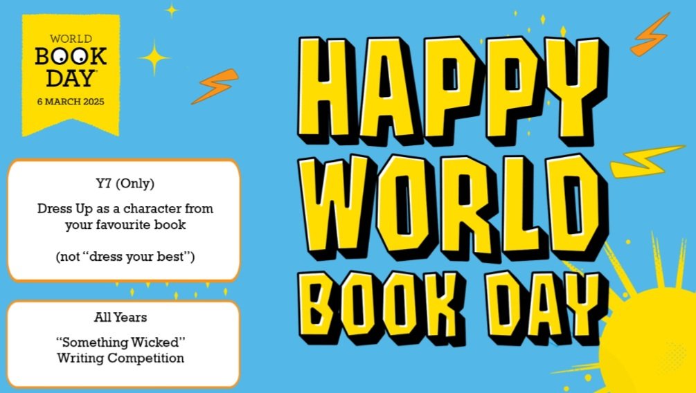 It's world book day tomorrow! Year 7 can come dressed as their favourite character. All years can take part in the something wicked writing competition. Let us know what you're reading currently... #lovelearninglovelife #WorldBookDay #readingforpleasure <a href="/embarkfed/">Embark Federation</a>