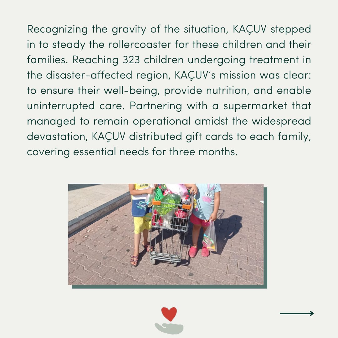 Steadying the Rollercoaster 🎗️🎢
Fighting cancer is already a tough battle, but when an earthquake struck on February 6th, hundreds of children saw their struggles multiply overnight. KAÇUV stepped in, ensuring uninterrupted care and essential support for 323 children undergoing