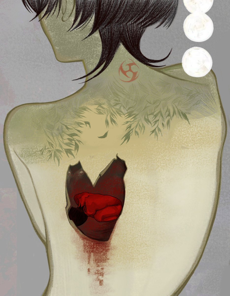 Adornmypuppet's tweet image. The burden of a heart /alternative painting of my last post #wanderer #scaramouche