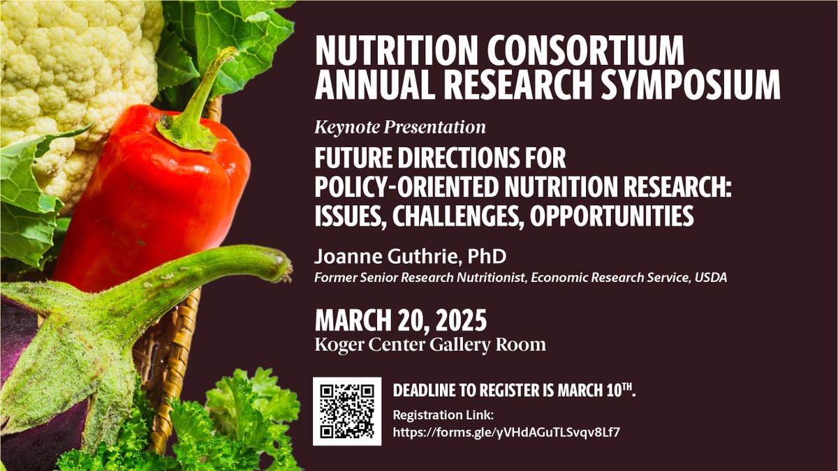 USC Arnold School of Public Health (@uscarnoldschool) on Twitter photo Joanne Guthrie will serve as the keynote speaker for the Nutrition Consortium's Annual Research Symposium on March 20, when she will discuss future directions for policy-oriented nutrition research. ow.ly/k9ss50Vawnh <a href="/USC_Nutrition/">@usc_nutrition</a> Joanne Guthrie will serve as the keynote speaker for the Nutrition Consortium's Annual Research Symposium on March 20, when she will discuss future directions for policy-oriented nutrition research. ow.ly/k9ss50Vawnh <a href="/USC_Nutrition/">@usc_nutrition</a>