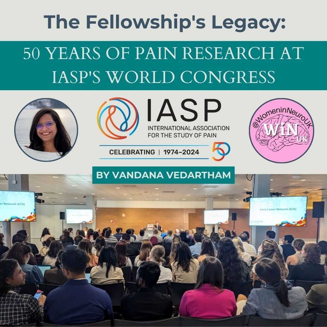 What’s it like to attend #IASP2024? <a href="/ShreeVedarth/">Vandana Shree</a> shares her experience—from Nobel Laureates to networking—and why #IASP2026 in Thailand is a must!

Read more: womeninneuroscienceuk.org/post/the-fello…

#WiNUK #PainResearch #Conference