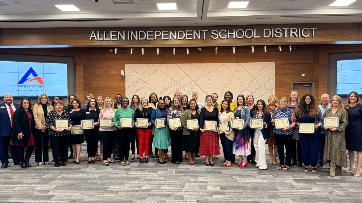 Thirteen Allen ISD campuses earned the 2023-2024 CREST Award for outstanding counseling programs. The Board honored these schools and individuals for their commitment to student success. See the full list: allenisd.org/article/2055874