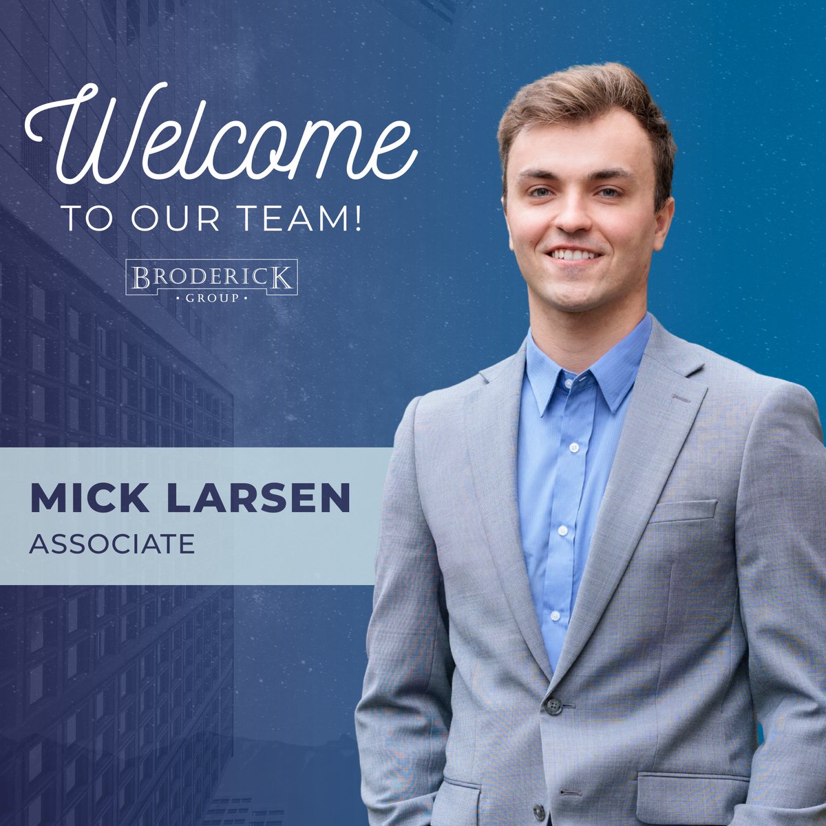 broderickgroup's tweet photo. Exciting news! 🎉 Broderick Group welcomes Mick Larsen &amp; Samson Toro as our newest Associates!
Mick specializes in industrial leasing, while Samson brings expertise in flex &amp; industrial markets.

Welcome to the team! 🙌

#CRE #SeattleRealEstate #EastsideCRE https://t.co/dzPjoZVXnz