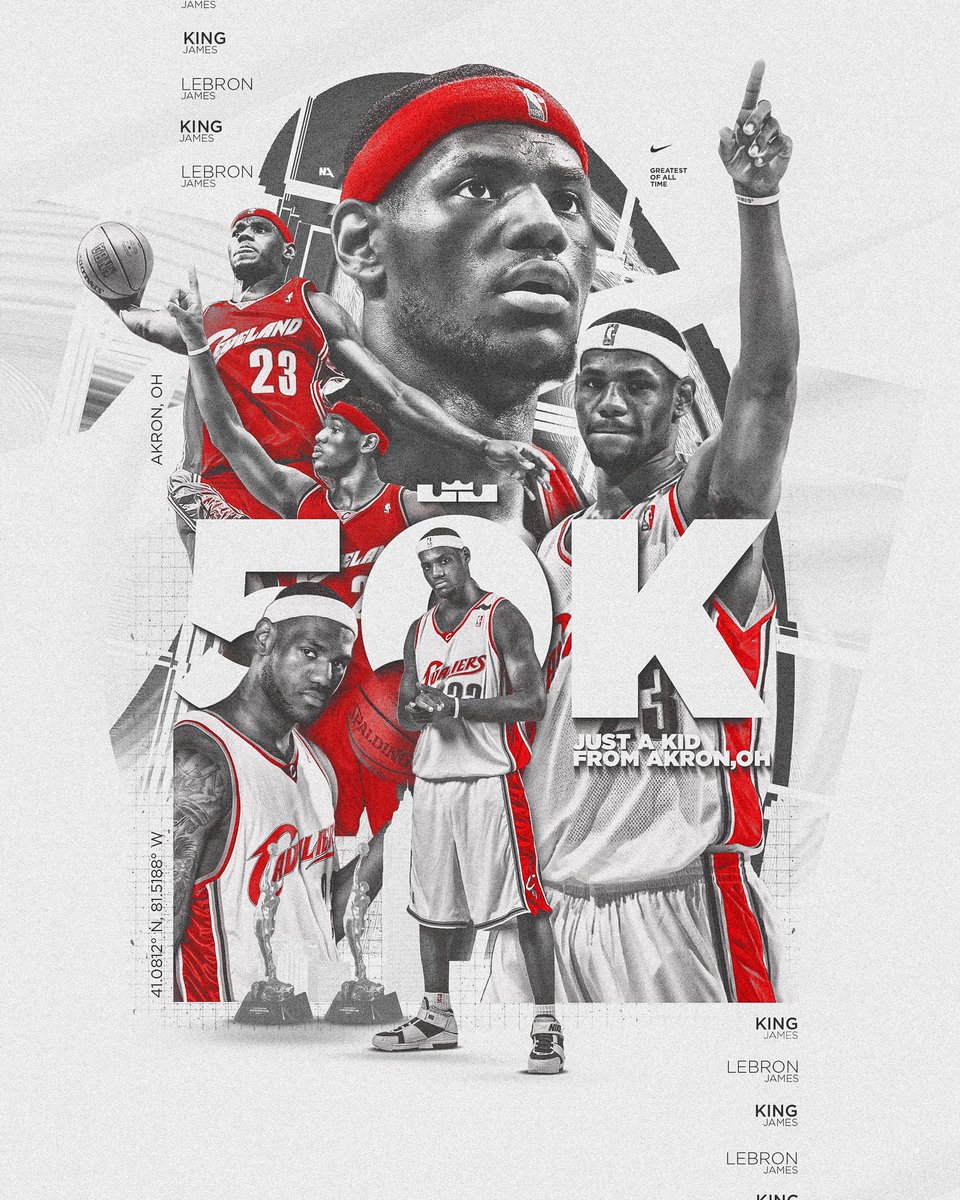King James 50k career points 👑 #sportsdesign #smsports #lebron