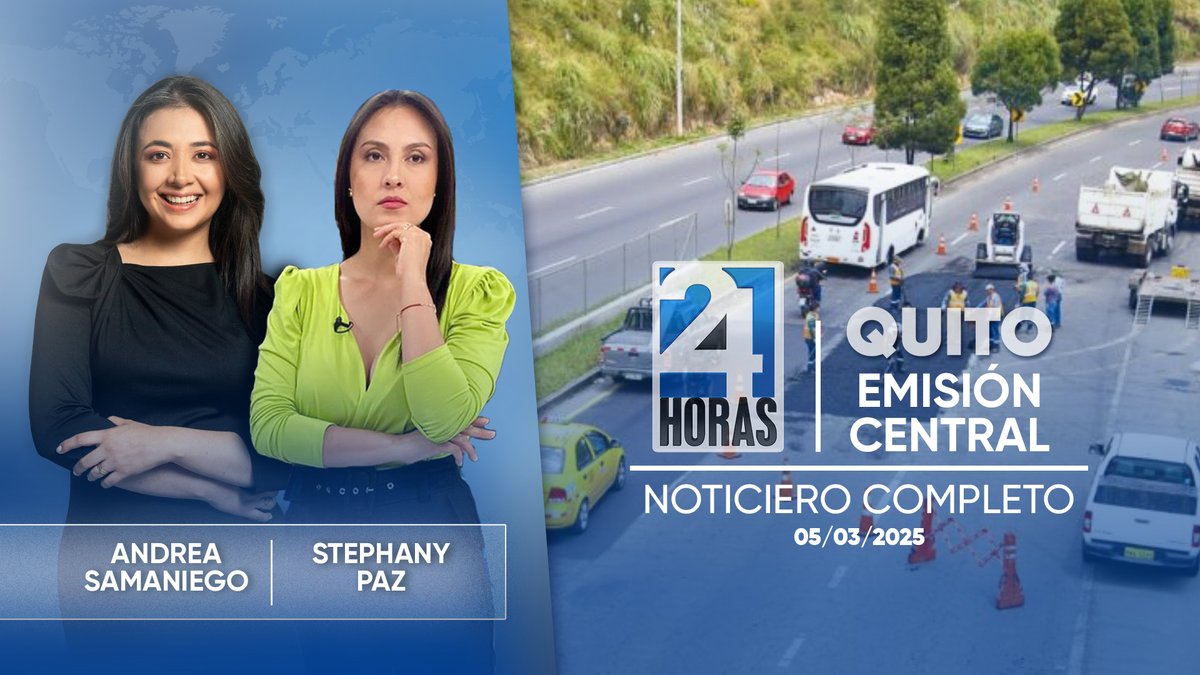 teleamazonasec's tweet photo. Revise las noticias más destacadas de #Quito en nuestro Noticiero #24Horas (Emisión Central) de este miércoles 5 de marzo del 2025. https://t.co/8DlPXB7Nnd https://t.co/jpqhCNETvS