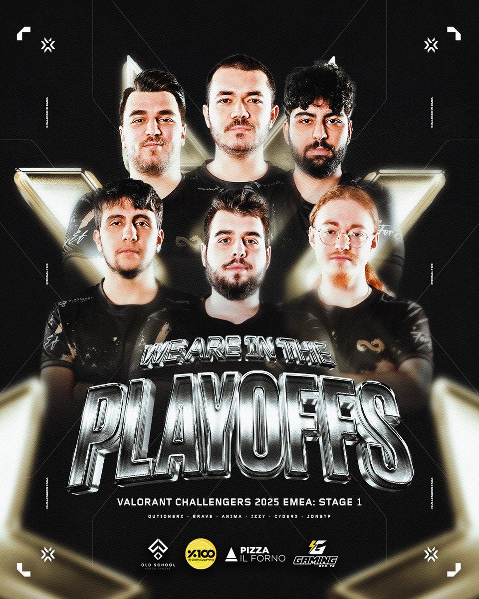 WE ARE IN THE PLAYOFFS!  🔥

This is just the beginning.

#forEF | #VALORANT