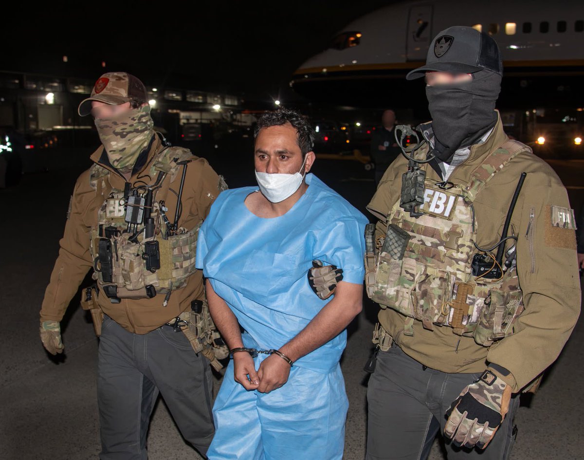PHOTO: Mohammad Sharifullah, alleged co-conspirator in the murder of American soldiers at Abbey Gate in Afghanistan, apprehended and extradited last night — wheels down to face American justice. 

Thank you to our great partners <a href="/AGPamBondi/">Attorney General Pamela Bondi</a>, @JohnRatcliffe, <a href="/DNIGabbard/">DNI Tulsi Gabbard</a>, and brave
