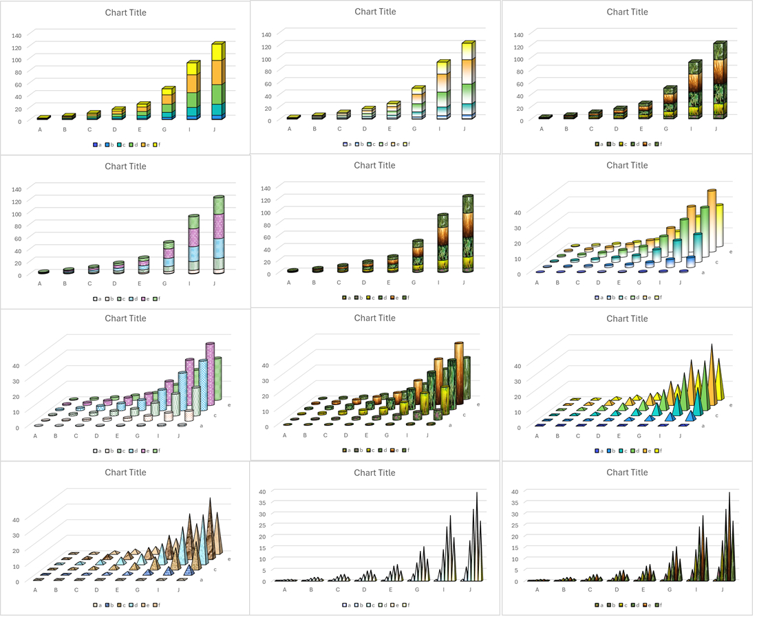 graphnowsjm's tweet image. xlChart+: Create 3D Column Charts 3