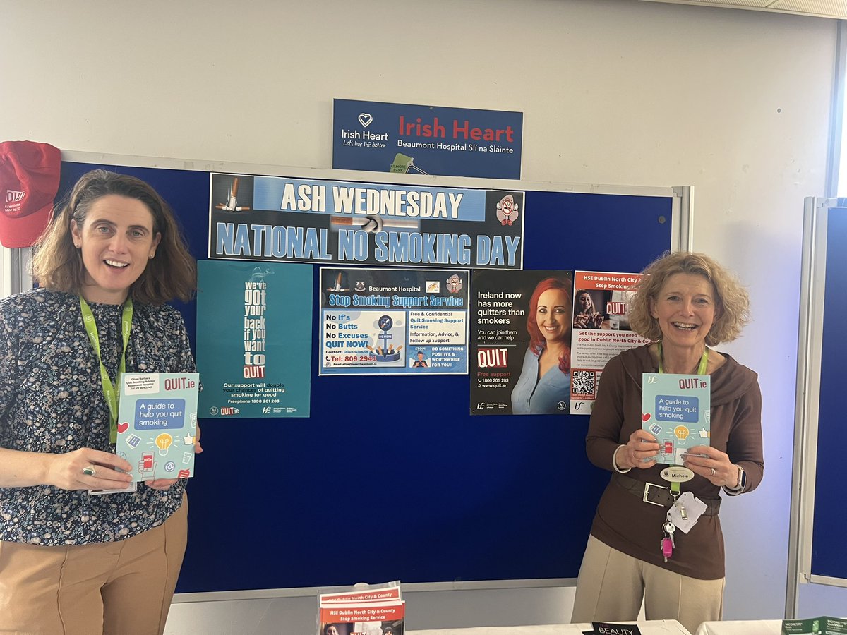 Yvonne Ryan (@yvonne13ryan) on Twitter photo #nationalnosmokingday increasing awareness in Beaumont hospital today about stopping smoking. <a href="/hmrryan/">Helen Ryan</a> <a href="/HsehealthW/">HSE Health & Wellbeing</a> <a href="/HealthyIreland/">HealthyIreland</a> #nationalnosmokingday increasing awareness in Beaumont hospital today about stopping smoking. <a href="/hmrryan/">Helen Ryan</a> <a href="/HsehealthW/">HSE Health & Wellbeing</a> <a href="/HealthyIreland/">HealthyIreland</a>