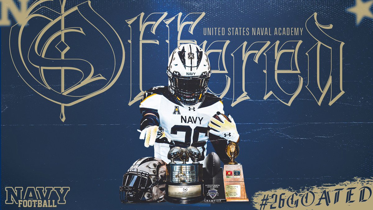 After a great conversation with <a href="/JMacDonald_Navy/">Jason MacDonald</a> I am honored to receive an offer to Navy! <a href="/Coach_Wayne55/">Coach McGillicuddy</a> <a href="/Coach_SSStan/">Sean Stanley</a> <a href="/Wick_Football_/">Brunswick Football</a> <a href="/Jay_Guillermo57/">Coach Jay Guillermo</a>