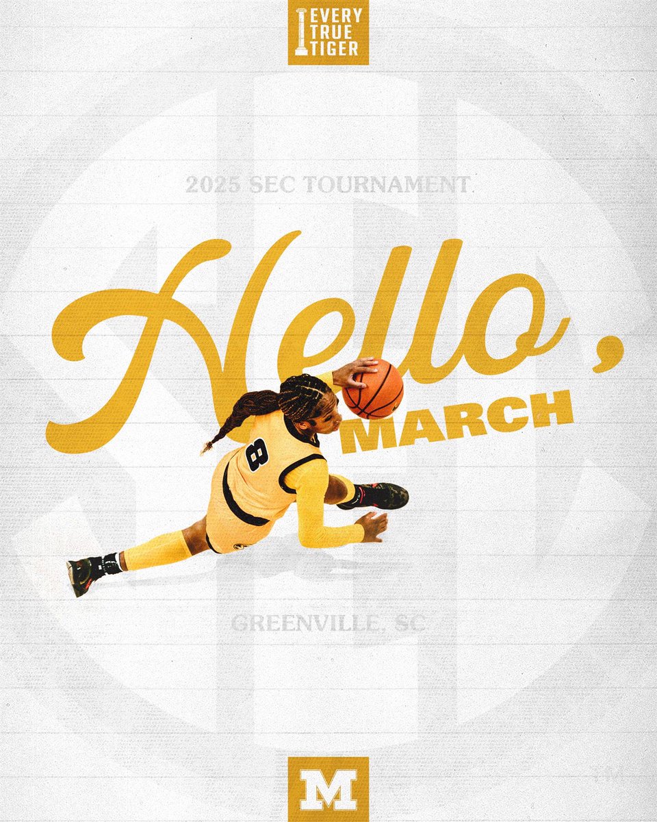The work’s been put in. Now it’s time to show out. Let’s go <a href="/MizzouWBB/">Mizzou Women’s Basketball</a>!

📆: Wednesday, March 5
🕐: 5:00pm CT
🏟️: Greenville, SC
📺: SEC Network