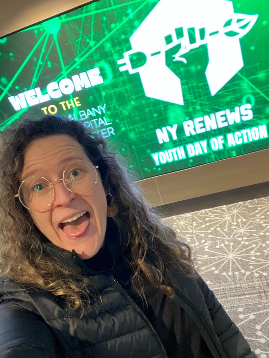 <a href="/TREEage_Team/">TREEage</a> <a href="/NYRenews/">NY Renews</a> Our Deputy Director Katherine Nadeau: “Joining students in the Capitol today hit this Gen X-er deep in the feels and gives me hope.” We stand alongside this next generation of climate leaders as allies and partners, working for a better, cleaner, sustainable future for NY. ✊