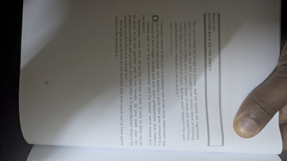 Today's dose from The Daily Stoic by <a href="/RyanHoliday/">Ryan Holiday</a>: Not everything that seems free is truly free. Seneca reminds us that every possession or pursuit has a hidden cost—whether in time, energy, or peace of mind. Ask yourself: What is this really costing me? #Stoicism