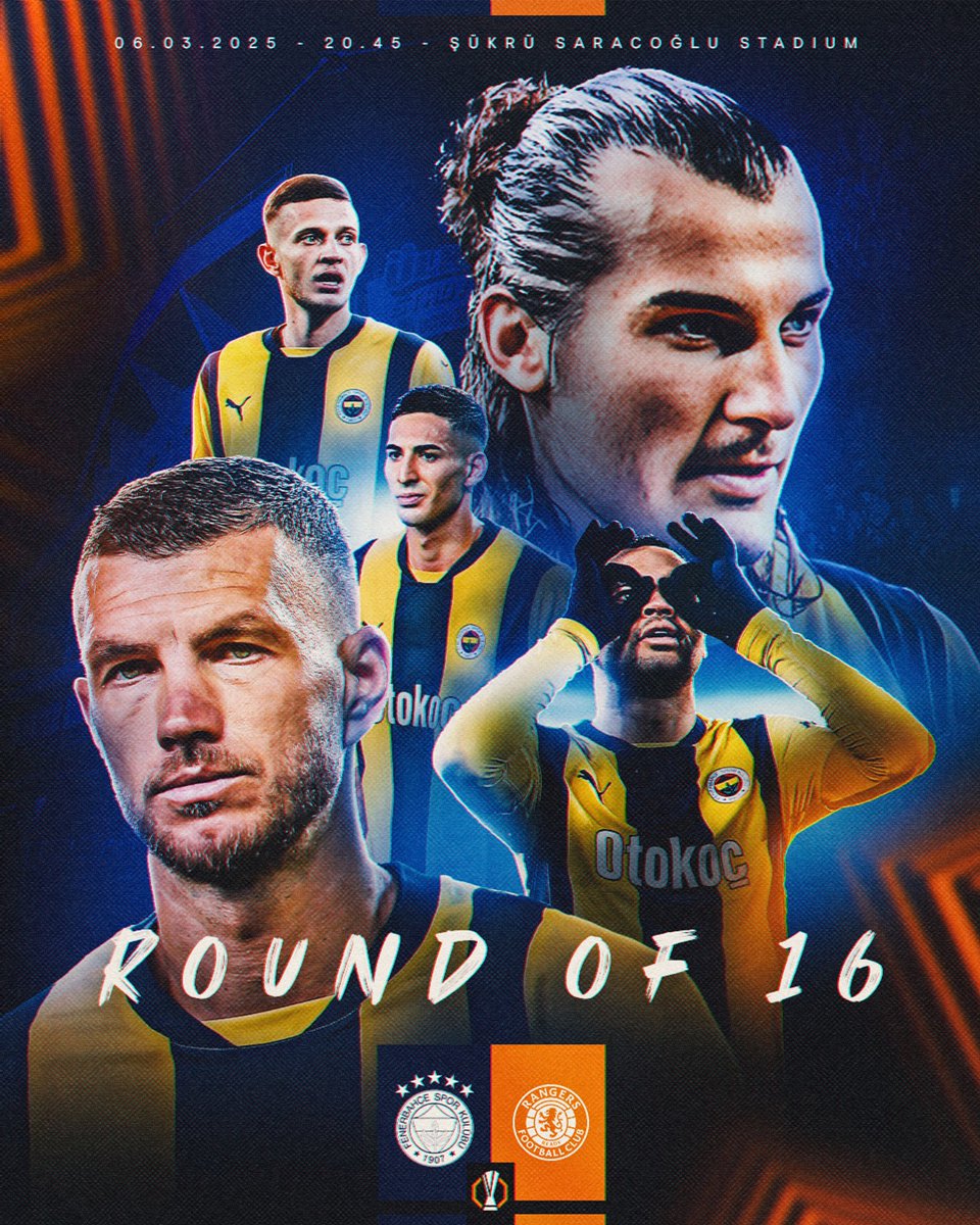 🏆 #UEL Son 16 Turu İlk Maç 

🆚 Rangers FC 
🗓 6 Mart Perşembe 
🕘 20.45 
📍 <a href="/ulkerstadyumu/">Ülker Stadyumu</a> 
📲 #UEL #FBvRFC