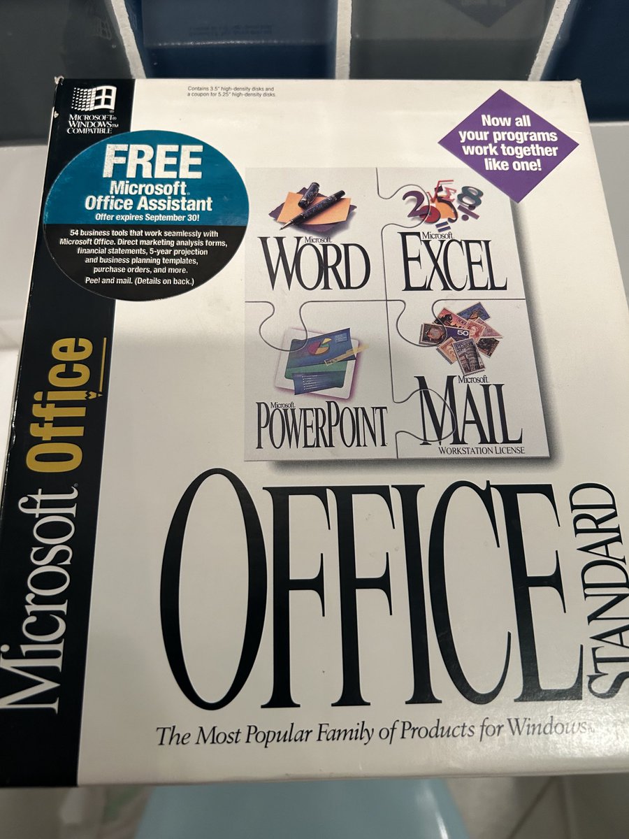 78tiger's tweet image. Saying goodbye to Bill today. My 1995 edition of @Microsoft #Office heading to the landfill. Got it at the carnival launching Windows 95 in Redmond, WA, back when I was Editor-In-Chief of #PCLapTop.  But as #AbbieHoffman once said, “Nostsligia is a minor form of depression.”