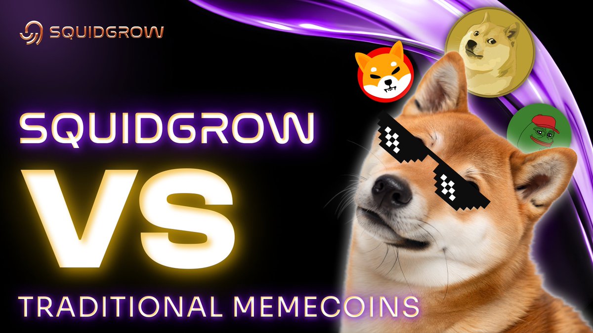 Squid_Grow's tweet image. 🦑 SquidGrow vs. Traditional Memecoins: Meme Magic Reinvented

In crypto’s wild meme coin jungle, SquidGrow shakes things up on Ethereum with a utility twist, with goals of outpacing BONK, POPCAT &amp;amp; FLOKI! 

Dive into this 4-part thread to see why it’s redefining the game. ⤵️
