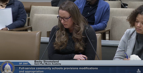 Today, Educators testified in the Capitol in support of SF 2007. This legislation proposes additional funding to support/sustain approximately 60 new &amp; existing FSCS across Minnesota, with the potential to support over 24,000 youth and their families!

#mnleg
