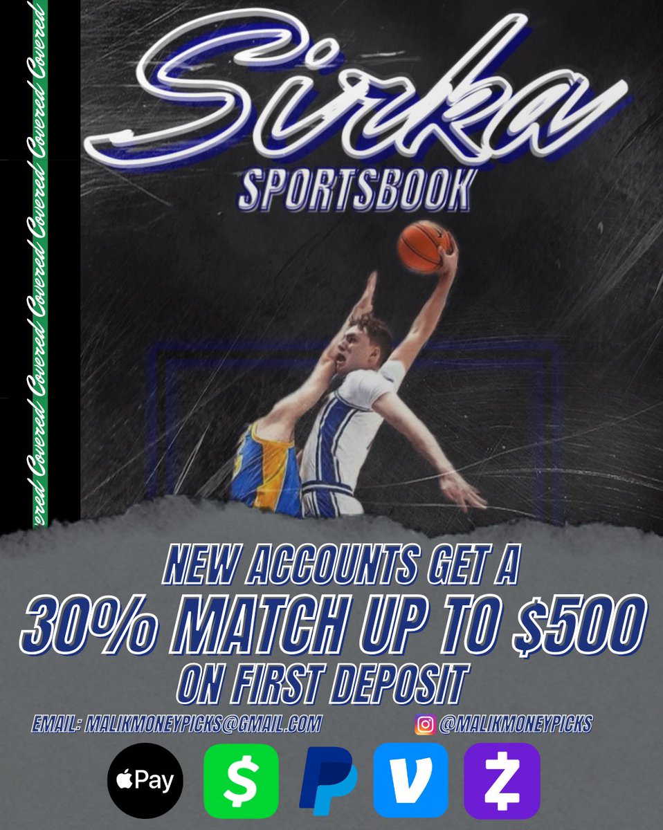 The Covered Sports Podcast (@coveredpodbets) on Twitter photo 📕Need a trusted sportsbook for March Madness?
🫣Reach out to <a href="/MalikMoneyPicks/">MalikMoney</a> to get started with a 30% match-up to $500 on Sirka Sportsbook with your first deposit! 📕Need a trusted sportsbook for March Madness?
🫣Reach out to <a href="/MalikMoneyPicks/">MalikMoney</a> to get started with a 30% match-up to $500 on Sirka Sportsbook with your first deposit!