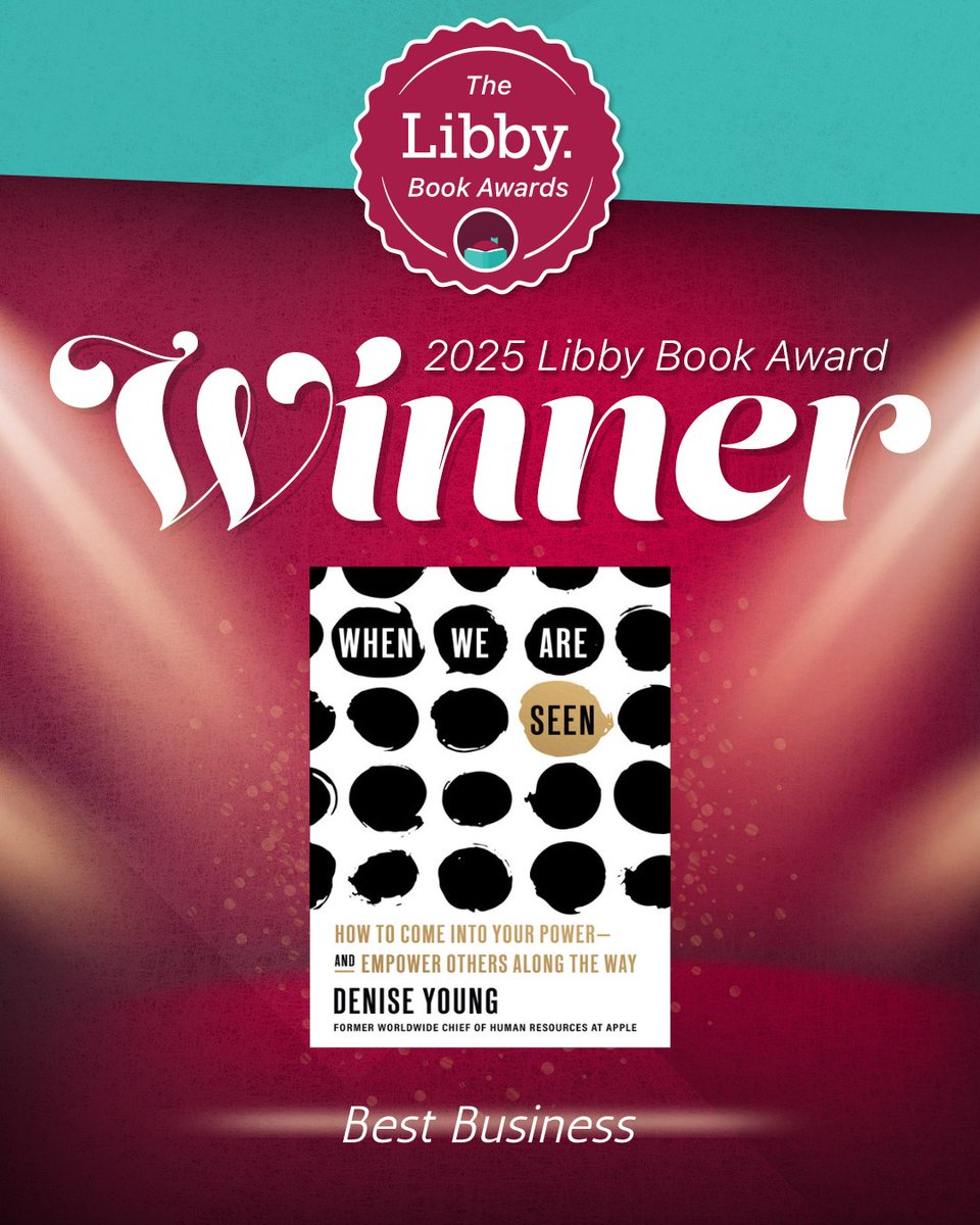 Crown Publishing (@crownpublishing) on Twitter photo Congratulations to Denise Young & WHEN WE ARE SEEN for being named the 2025 <a href="/LibbyApp/">Libby, by OverDrive</a> Awards's Best Business Book!
"To all the librarians who are the keepers and guardians of humanity's stories, past, present, and future... thank you.” — Denise Young
libbylife.com/2025-02-25-the… Congratulations to Denise Young & WHEN WE ARE SEEN for being named the 2025 <a href="/LibbyApp/">Libby, by OverDrive</a> Awards's Best Business Book!
"To all the librarians who are the keepers and guardians of humanity's stories, past, present, and future... thank you.” — Denise Young
libbylife.com/2025-02-25-the…
