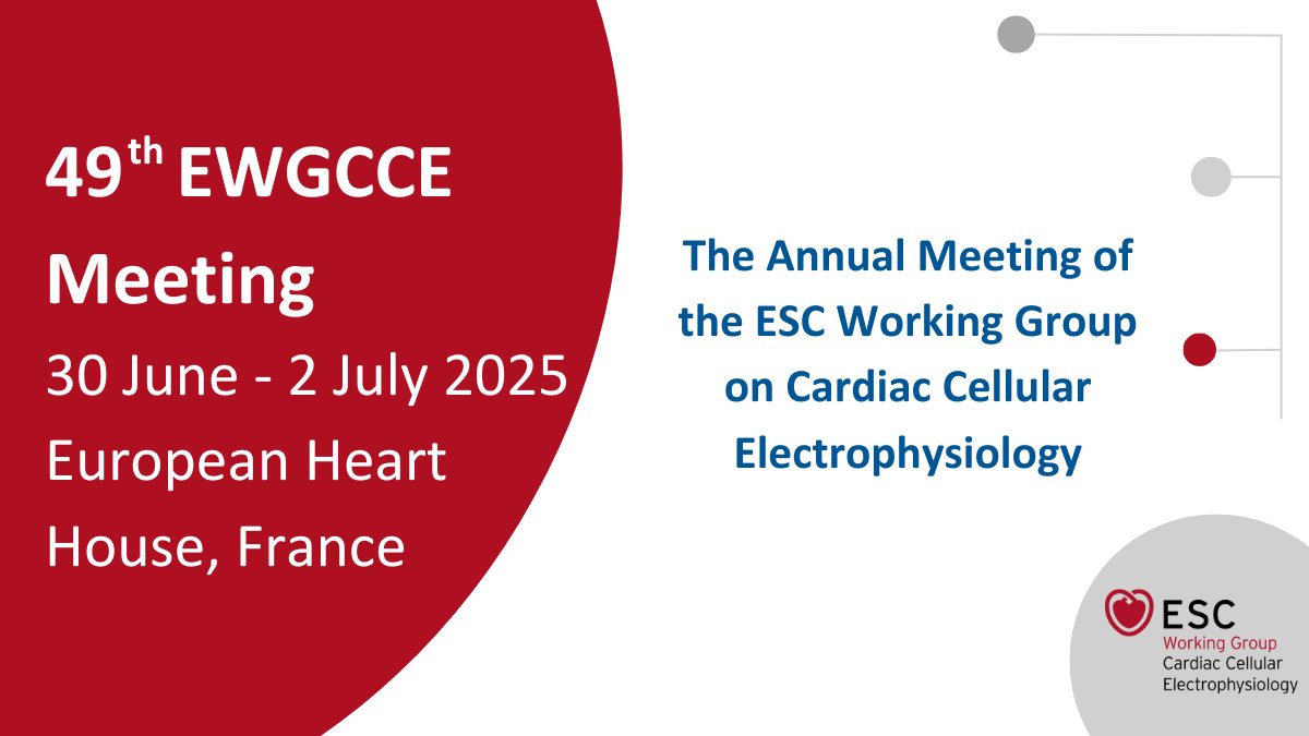 Dan Johnson (@danmjohnson) on Twitter photo Deadline Extended until the 10th March for submission of abstract for the <a href="/EWGCCEChair/">ESC WG on CCE Chairperson</a> meeting this year happening in the south of France!
Submit your abstract today at
esc365.escardio.org/event/1815
This meeting is the perfect place to conduct some great conversations!! ๐ซ๐ซ Deadline Extended until the 10th March for submission of abstract for the <a href="/EWGCCEChair/">ESC WG on CCE Chairperson</a> meeting this year happening in the south of France!
Submit your abstract today at
esc365.escardio.org/event/1815
This meeting is the perfect place to conduct some great conversations!! ๐ซ๐ซ