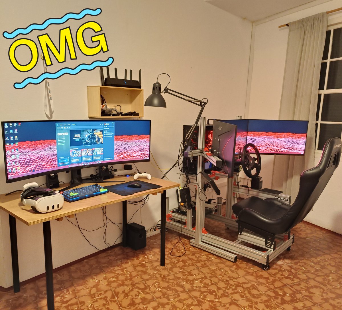 La habitación  donde los vicios ocurren 🤣🤣            🏁🕹️🏎️🎮🎮🏎️🏁🏎️🚗🎮
💥 NEW MONITOR 49 💥