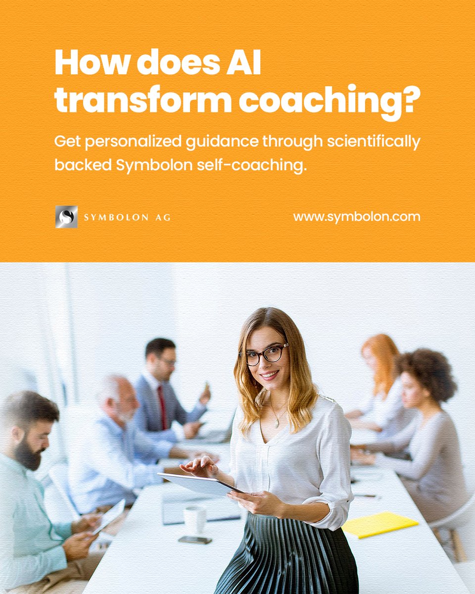 How does AI transform coaching?   

Experience personalized growth with Symbolon’s scientifically backed self-coaching.   

🔗 symbolon-coaching.com/en 

#symbolonmethod #symbolonprofile #coaching #teamcoaching #coachingwithart #inspiration #transformation #SymbolonAG