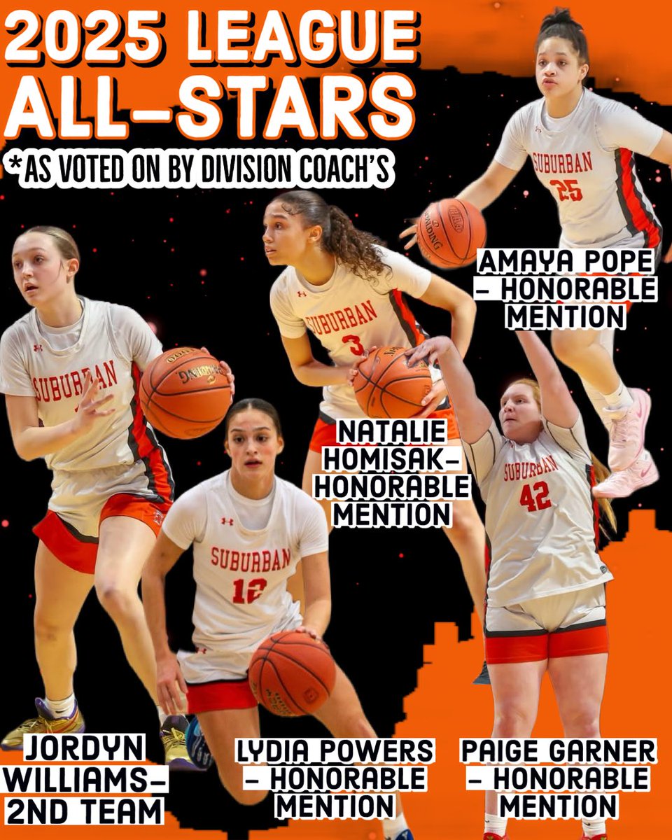 Congrats to Jordyn, Paige, Natalie, Amaya &amp; Lydia on their 2025 League All -Star Nominations! 🏀