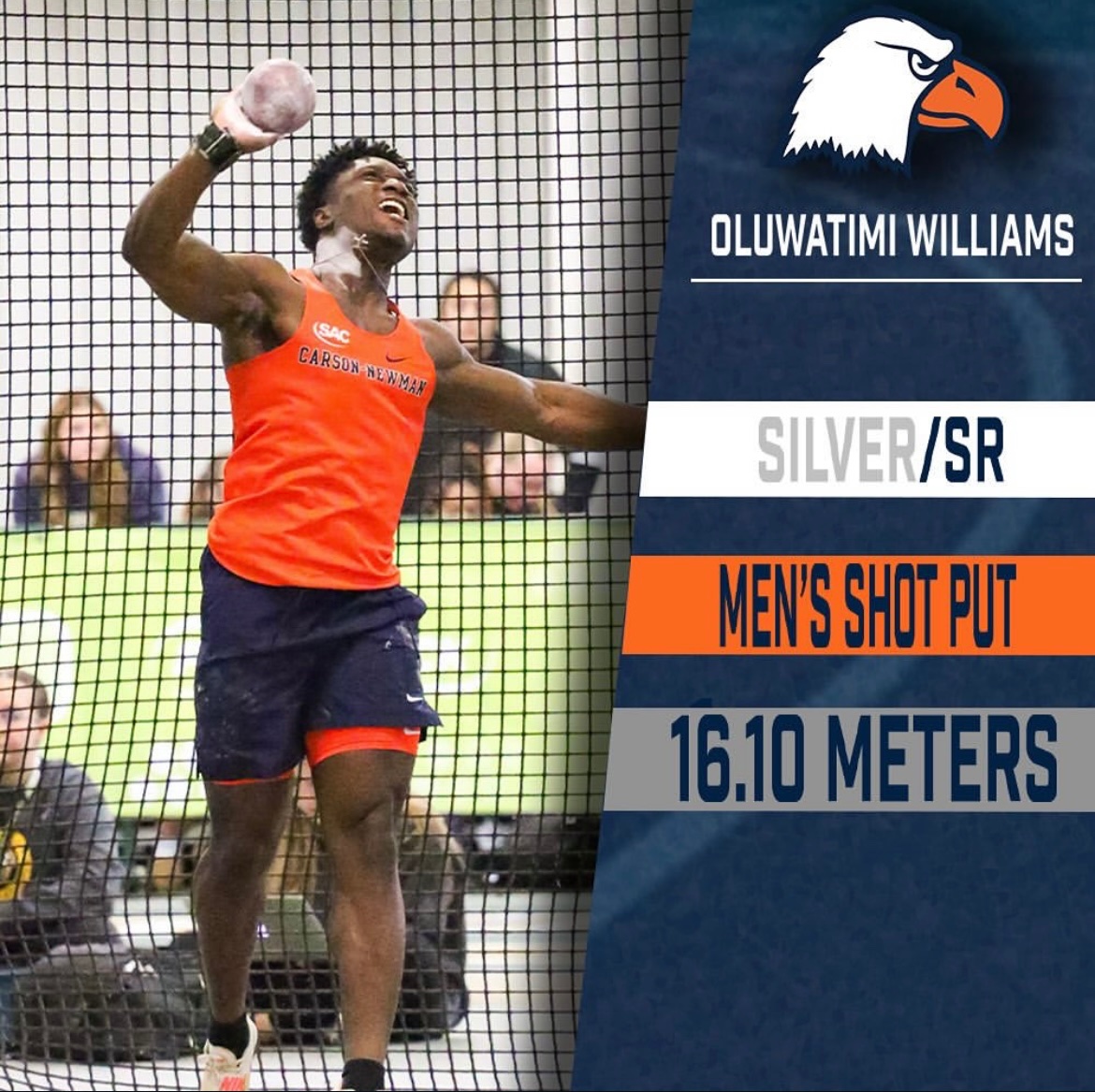TimiWilliamsoba's tweet image. SAC Indoor Conference Championship. Second place🥈/School Record as a freshman