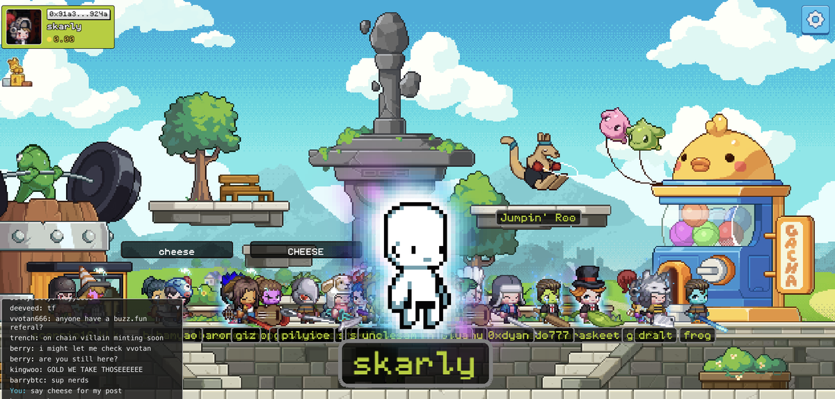 skarly (s2 arc) (@skarlywarly) on Twitter photo .<a href="/onchainheroes/">Onchain Heroes | Idle RPG</a> season 1 is in full swing. Here’s a breakdown for the number nerds:
🔥 3,000 ETH Trading Volume
🎮 230K+ Game Transactions
💎 98% of $HERO emissions back into the game
🛡️ 95% Heroes staked on avg
⚒️ ~100K Upgrades | 71% Success Rate
☠️ 141 Fallen Heroes (RIP) .<a href="/onchainheroes/">Onchain Heroes | Idle RPG</a> season 1 is in full swing. Here’s a breakdown for the number nerds:
🔥 3,000 ETH Trading Volume
🎮 230K+ Game Transactions
💎 98% of $HERO emissions back into the game
🛡️ 95% Heroes staked on avg
⚒️ ~100K Upgrades | 71% Success Rate
☠️ 141 Fallen Heroes (RIP)