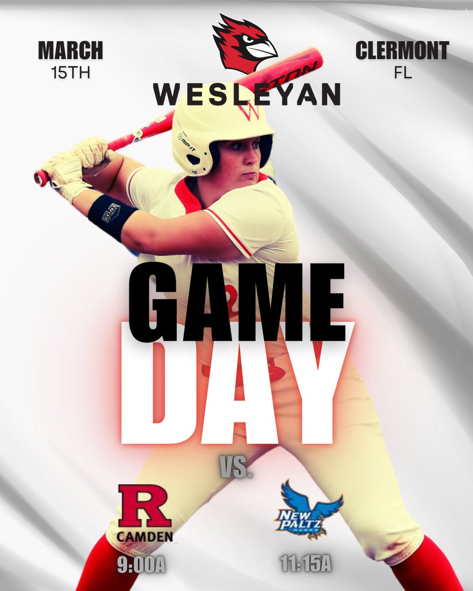 Wes_Softball's tweet photo. Rise and grind! 😎

🌴 @the_springgames
📍 Clermont, FL
🕑 9:00a vs @rutgerscamdensoftball
🕑 11:30a vs @npsbhawks
💻 https://t.co/w495XatNgj

#wessoftball2025
#whynotwes
#SoaringToNewHeights https://t.co/iLa7srF4Eq