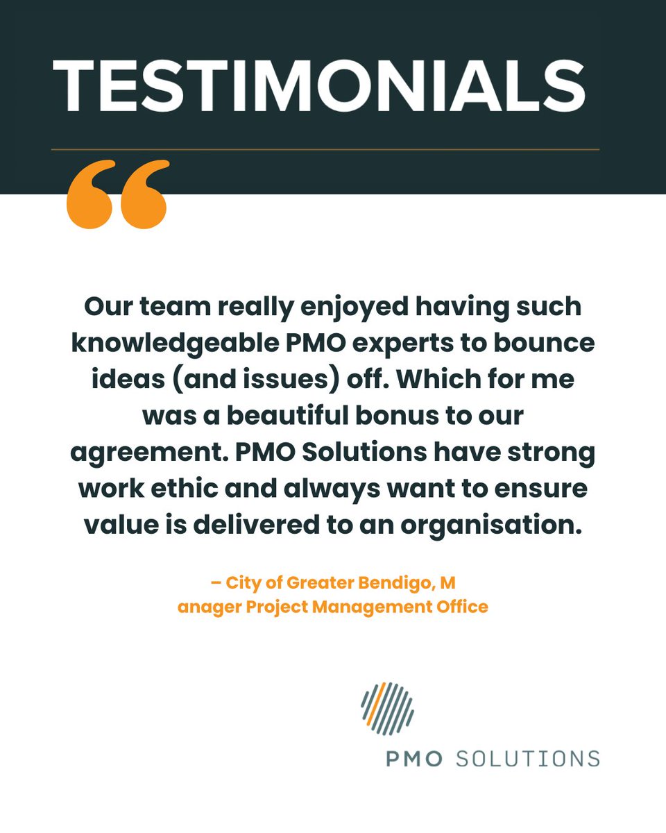 PMO_Solutions's tweet image. We go beyond just your PMO project. 

Review the full case study on our website: pmosol.com/city-of-bendigo

#pmo #pmosolutions #casestudy #cityofbendigo