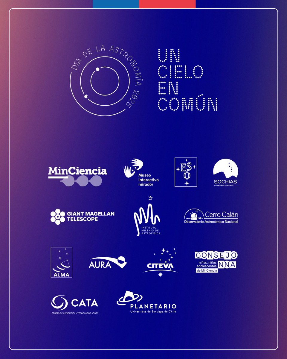 Inscribe tu actividad en nuestra cartelera del Día de la Astronomía 2025

Hasta el jueves 15 de marzo podrás sumarte a esta gran fiesta nacional que acerca la ciencia, los conocimientos, la tecnología y la innovación a las comunidades.

Toda la info en diadelaastronomia.cl
