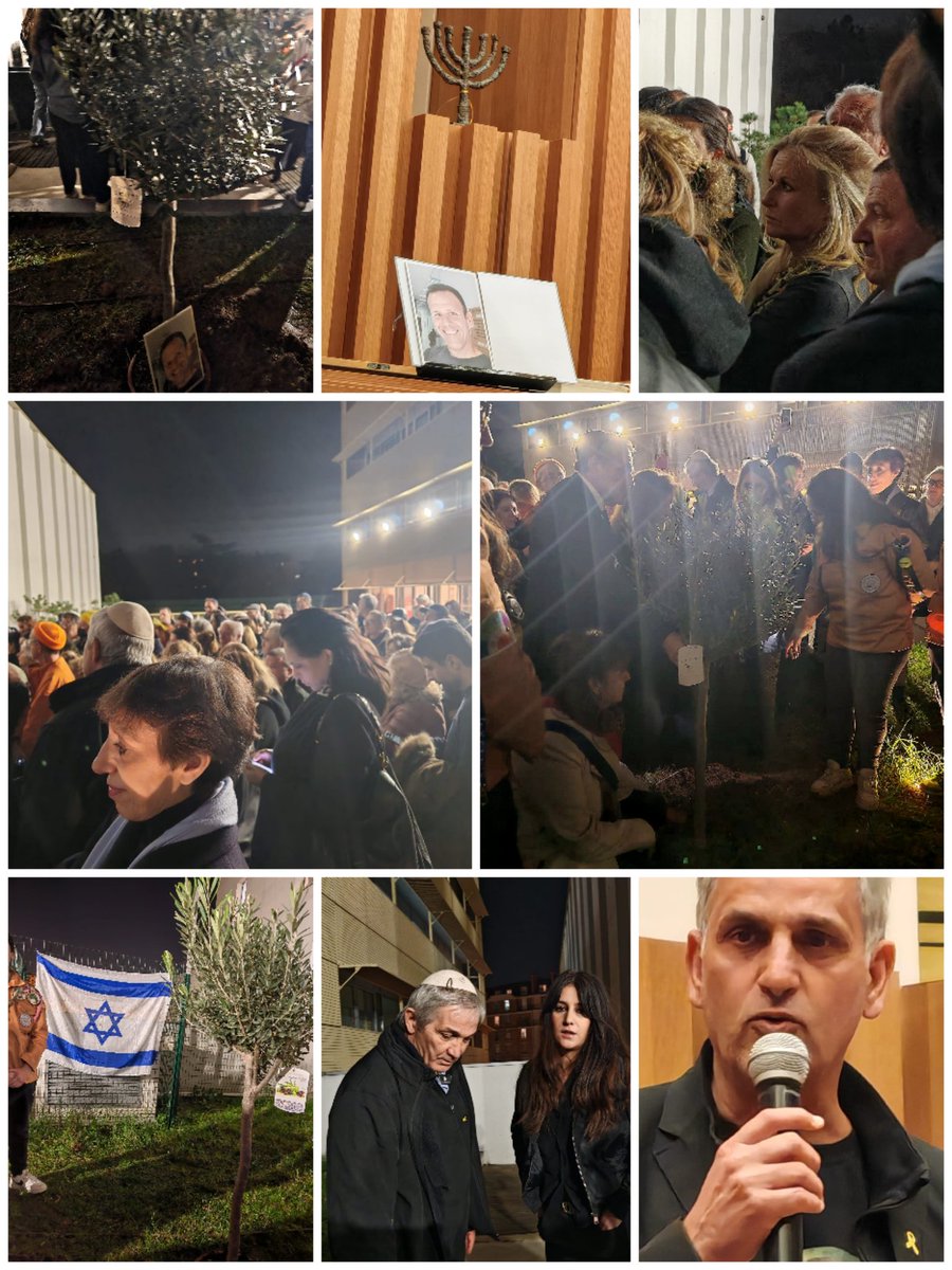 mailles2lespoir's tweet photo. Poignante cérémonie d'hommage à la mémoire de Ohad YAHALOMI, otage 🇮🇱🇫🇷 assassiné par le Hamas en captivité.
Le Centre européen du judaïsme a rassemblé des anonymes, des familles d'otages et les collectifs ce soir autour d'un arbre 🫒 planté en sa memoire 💔
Zikhrono le Bracha 🕯️ https://t.co/UFS8EpMlGA