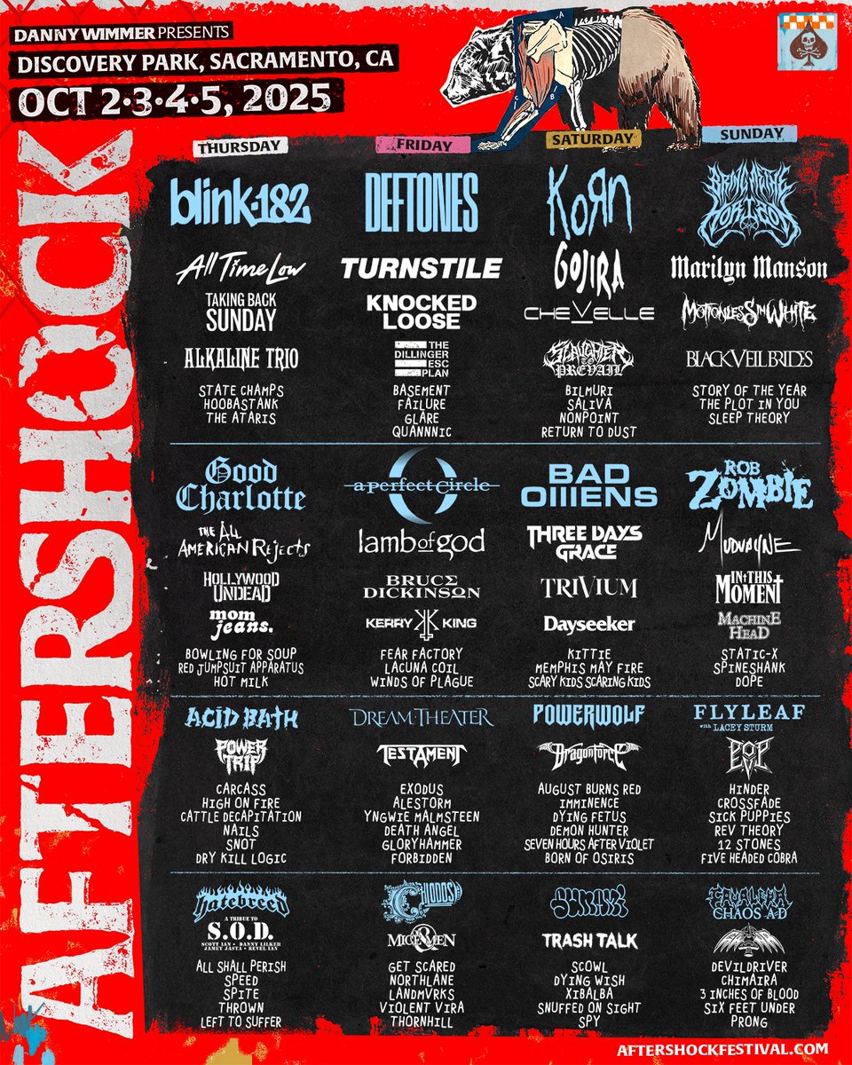 All Shall Perish (@allshallperish) on Twitter photo Weāre playing <a href="/AFTERSHOCKSAC/">Aftershock Festival</a>! ā”š„ The biggest rock & metal festival on the West Coast returns Oct 2-5 with 4 stages, 115+ bands & nonstop heavy music.
Get your passes now & weāll see you in the pit! š¤
bit.ly/as25AllShallPe⦠Weāre playing <a href="/AFTERSHOCKSAC/">Aftershock Festival</a>! ā”š„ The biggest rock & metal festival on the West Coast returns Oct 2-5 with 4 stages, 115+ bands & nonstop heavy music.
Get your passes now & weāll see you in the pit! š¤
bit.ly/as25AllShallPeā¦