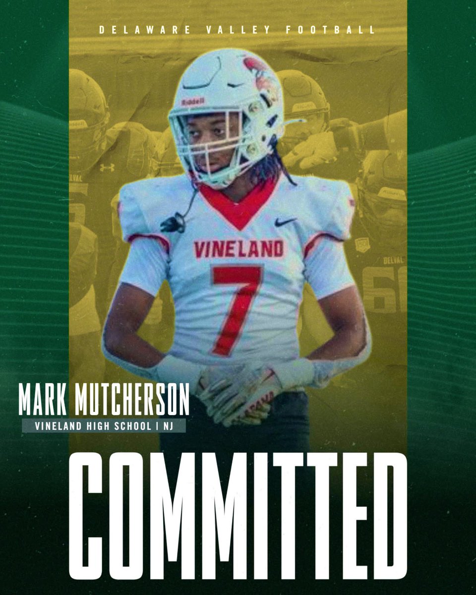 Mark Mutcherson (@markmutch_) on Twitter photo After some thought I’m excited to announce my commitment to Delaware Valley University! I want to thank my family and everyone else who has supported me on this journey. <a href="/Coach_Isgro/">Mike Isgro</a> I appreciate this opportunity let’s work!! <a href="/DVUfootball/">Delaware Valley University Football</a> <a href="/VinelandFB/">Vineland Football 🏈</a> #AGTG🙏🏾 After some thought I’m excited to announce my commitment to Delaware Valley University! I want to thank my family and everyone else who has supported me on this journey. <a href="/Coach_Isgro/">Mike Isgro</a> I appreciate this opportunity let’s work!! <a href="/DVUfootball/">Delaware Valley University Football</a> <a href="/VinelandFB/">Vineland Football 🏈</a> #AGTG🙏🏾