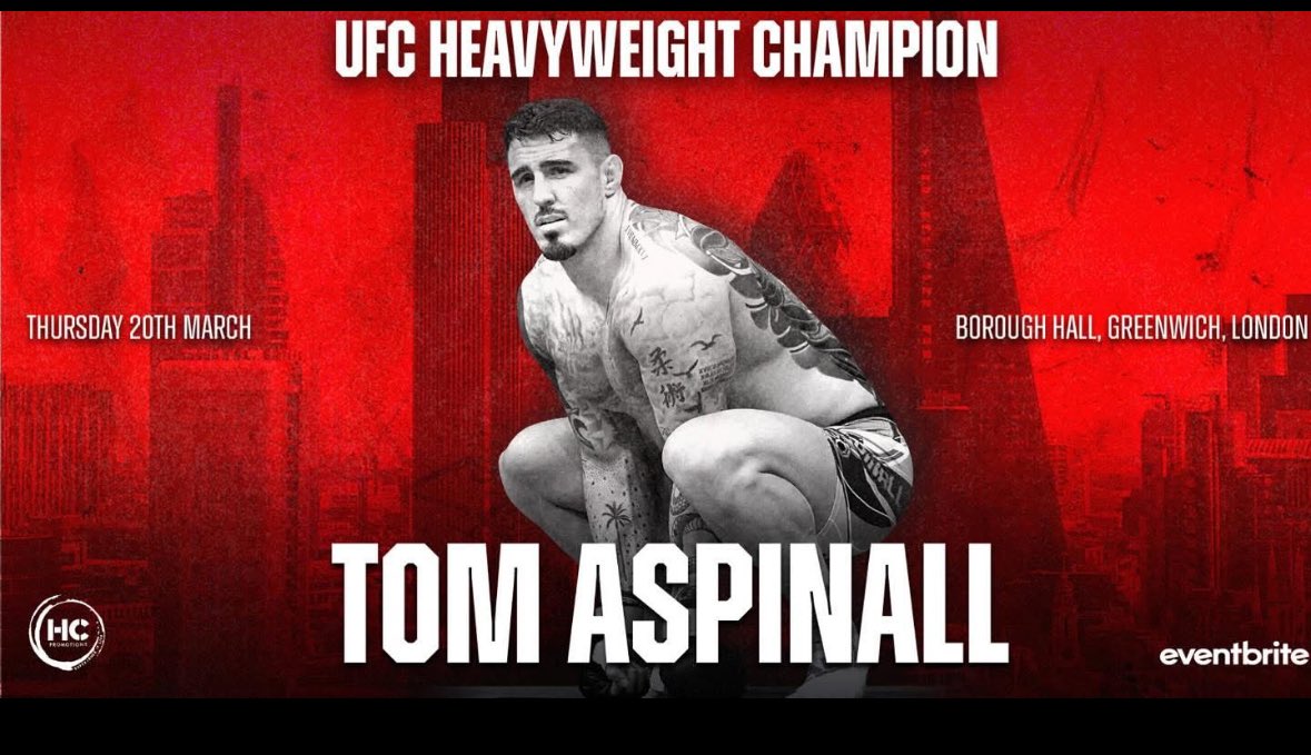 Next stop is #london @greenwichboroughhall with  @tomaspinallofficial 

<a href="/ufc/">UFC</a> fight week!!!! 

Ticket link - eventbrite.co.uk/e/an-evening-w…

#ufc #ufcfightnight #greenwich #mma #tomaspinall